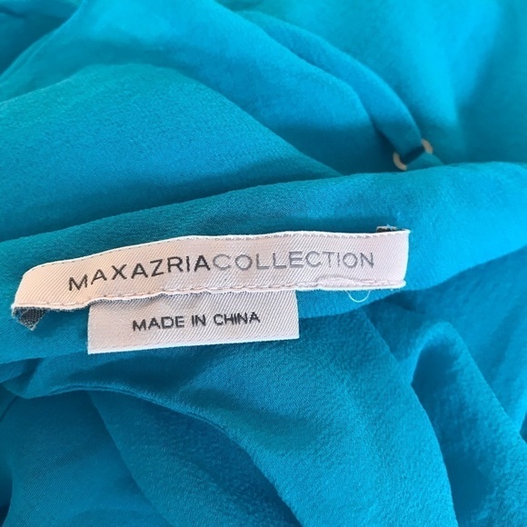 Maxazria Collection halter top Sz S/M aqua wrap - Picture 7 of 8